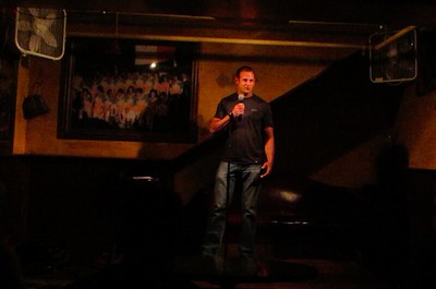 My first time ever doing standup. In an Irish Bar basement. 